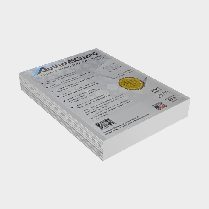 AuthentiGuard DeterX 8.5" X 11" Premium Security Paper (250 Sheets)