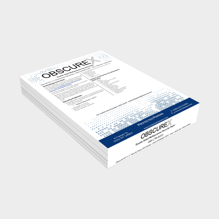 ObscureX 8.5" x 11" Security Paper (500 Sheets)